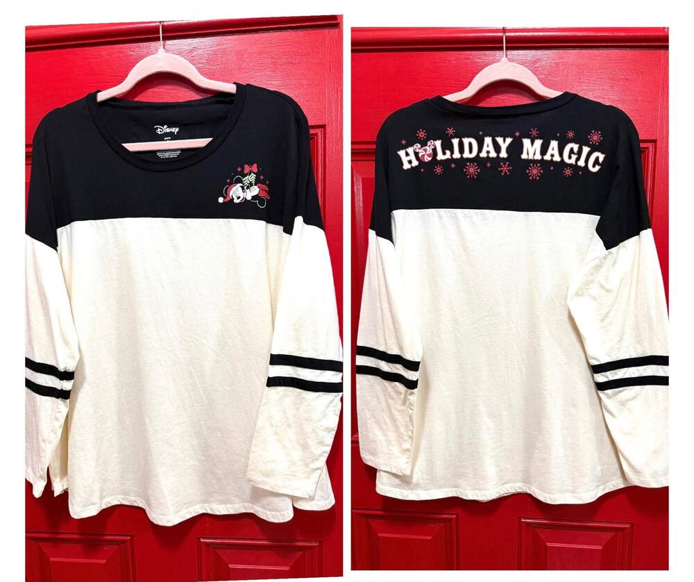 Torrid 0 (0X size 12) Disney Mickey & Minnie Mouse Christmas Holiday Jersey Top